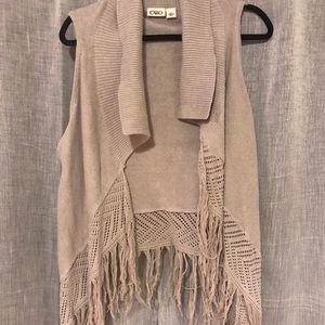 Grey Tassel Vest